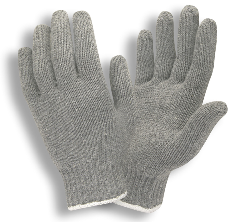 GRAY KNIT GLOVE ECONOMY WEIGHT MENS - Uncoated